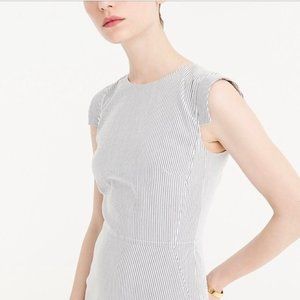 JCrew Resume Dress in Seersucker Stripe